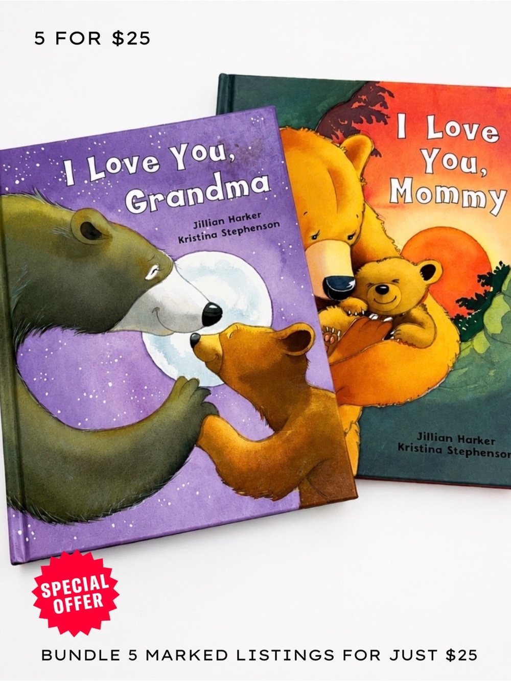 I Love You Mommy & I Love You Grandma Hardcover Book Set Jillian Harker